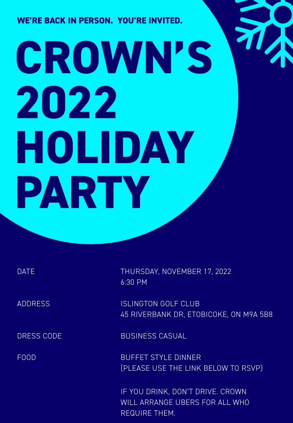 Crown’s Holiday Party RSVP
